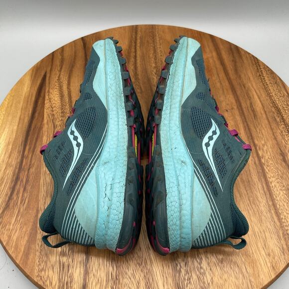 Saucony Xodus 10 Shoes Womens Size 7.5 Green Trail Running Walking Hiking - Picture 6 of 8